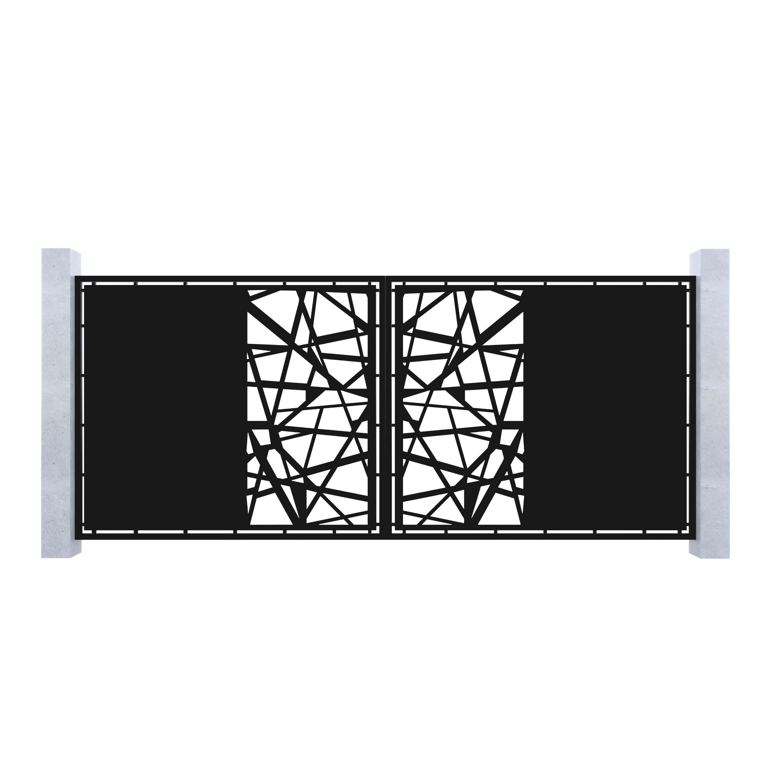 Poarta-acces-auto-dublă-din-tablă-debitată-cu-plasmă-M19